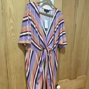 Eloquii Multicolor Striped Dress